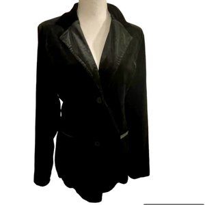 Velvet Blazer Jacket Women's with Two Button Closure
